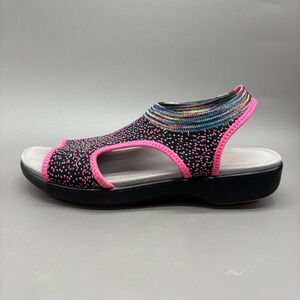Alegria Walking Sandals Womens Comfort Arch Knit Slip On Pink Black EU 40 US 9